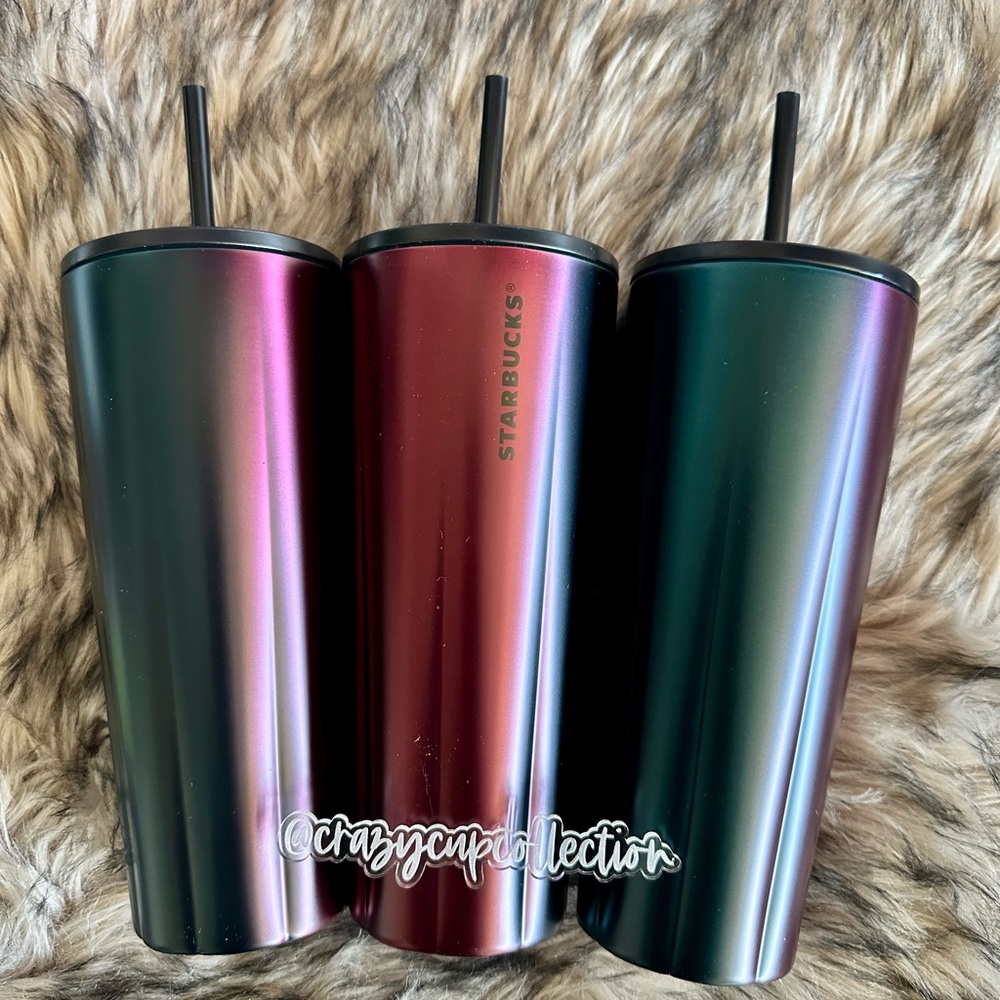 Starbucks Green/Maroon Ombre Stainlesx Steel 24oz, $25 each
